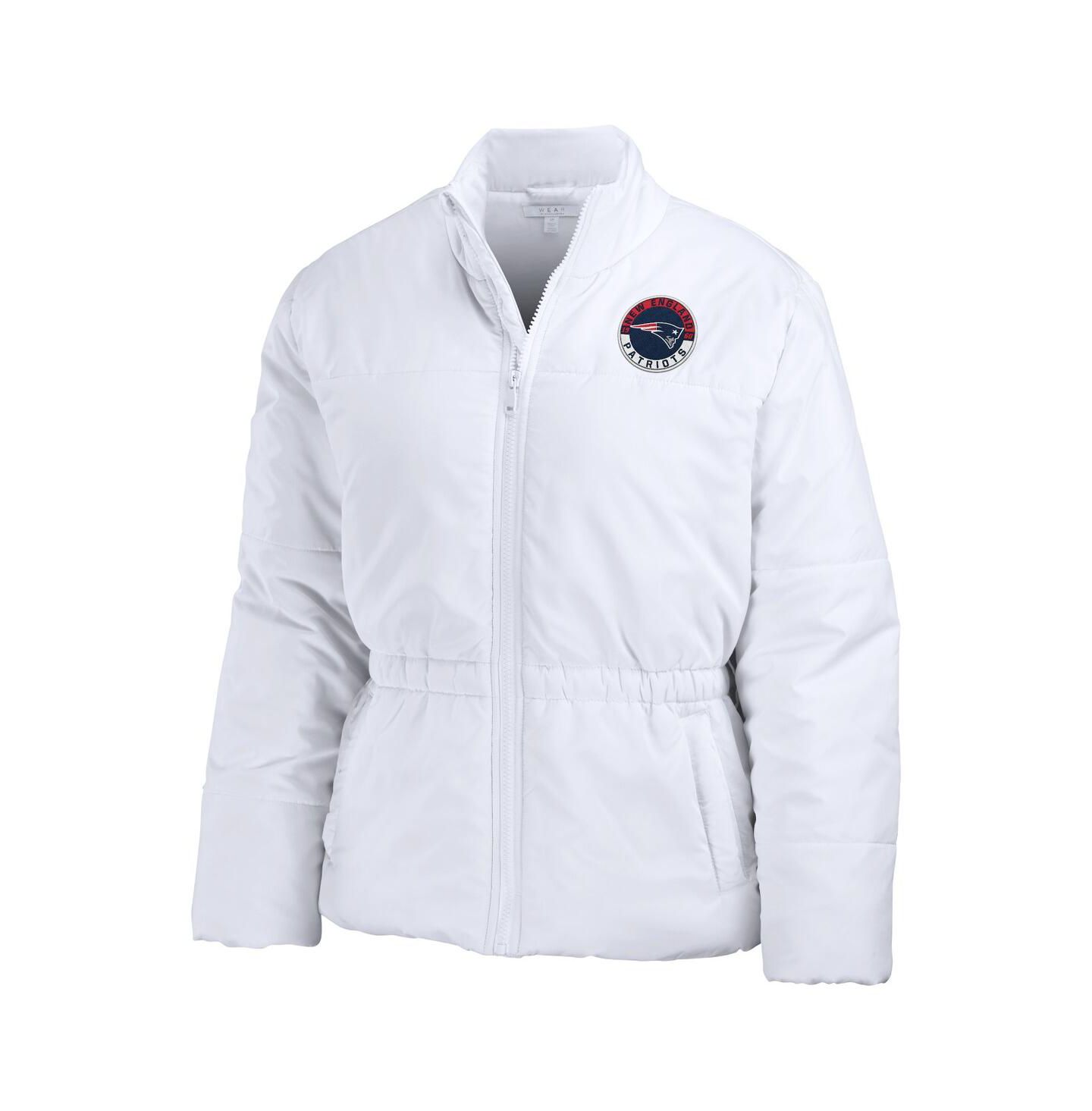 Женская куртка WEAR by Erin Andrews White New England Patriots Packaway Full-Zip Puffer — фото 4