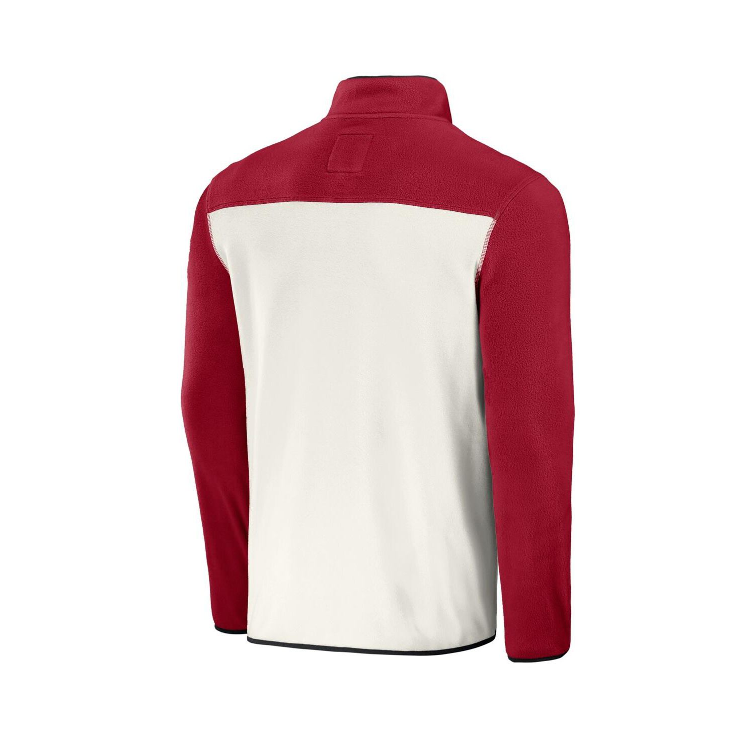 Men's Cardinal/Cream Arizona Cardinals Micro Fleece Quarter-Snap Jacket
