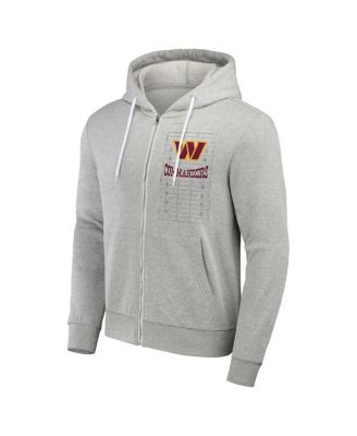 NFL x Darius Rucker Collection by Men's Heather Gray Washington Commanders Domestic Full-Zip Hoodie