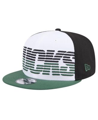 Men's White/Hunter Green Milwaukee Bucks Throwback Gradient Tech Font 9FIFTY Snapback Hat