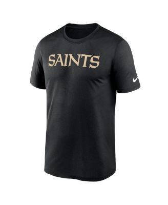Men's Black New Orleans Saints Primetime Legend Wordmark Performance T-Shirt
