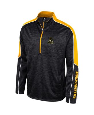 Men's Black Appalachian State Mountaineers Marled Half-Zip Jacket