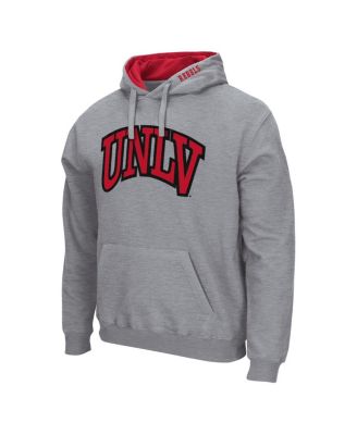 Men's Heathered Gray UNLV Rebels Arch and Logo Pullover Hoodie