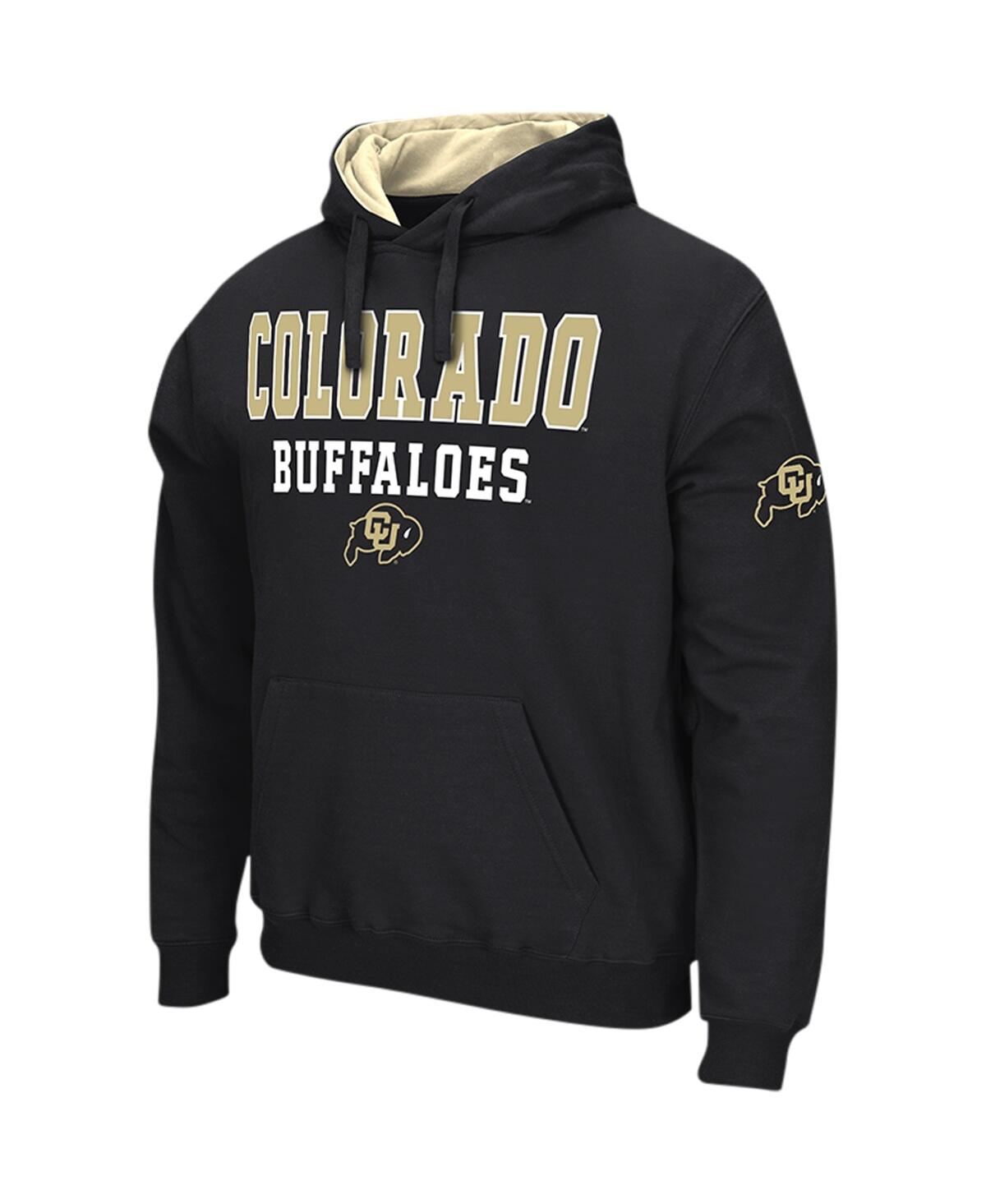Colosseum Men's Black Colorado Buffaloes Sunrise Pullover Hoodie In Black