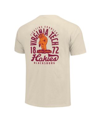 Men's Cream Virginia Tech Hokies Comfort Colors Mascot Overlay T-Shirt
