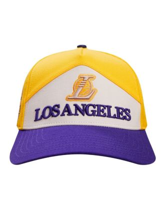 Men's Gold/Purple Los Angeles Lakers Pinch Chevron Adjustable Hat