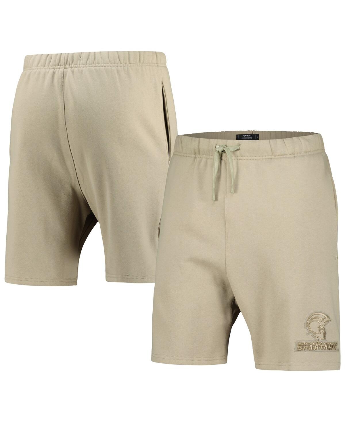 Pro Standard Men's Tan Norfolk State Spartans Neutral Relaxed Shorts In Neutral