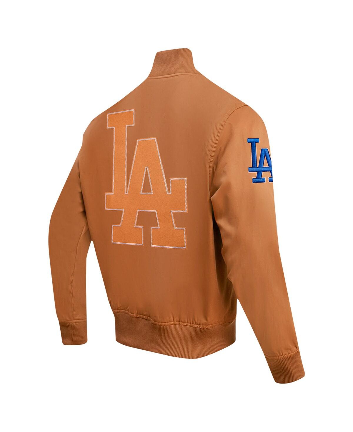 Pro Standard Men'sLos Angeles Dodgers Paint The City Twill Full-Zip Jacket - Brown