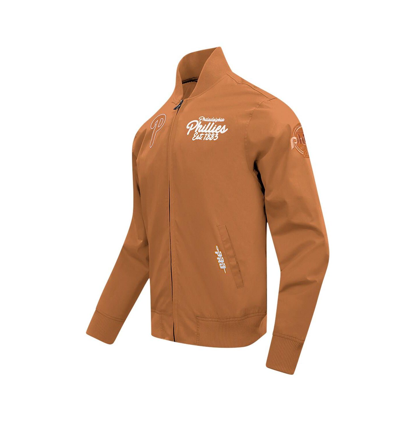 Мужская куртка Pro Standard Brown Philadelphia Phillies Paint The City Twill Full-Zip — фото 2