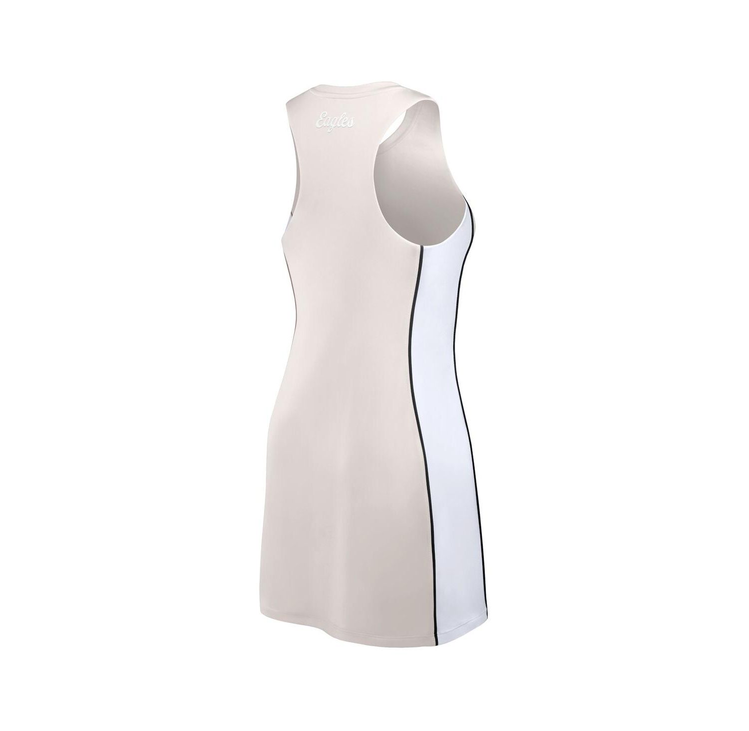 Women's Cream Philadelphia Eagles Studio Boost Athletic Half-Zip Dress