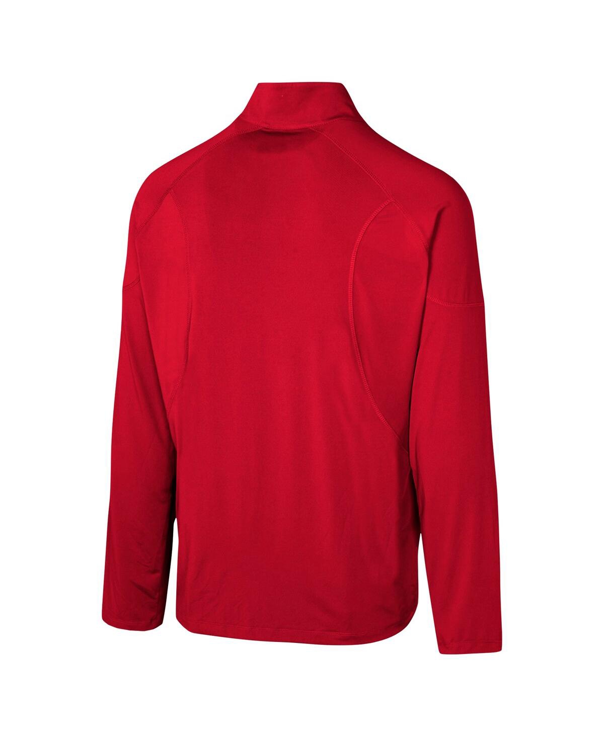 Outerstuff Men's Red Atlanta Falcons Grind Iron Quarter-zip Top In Red