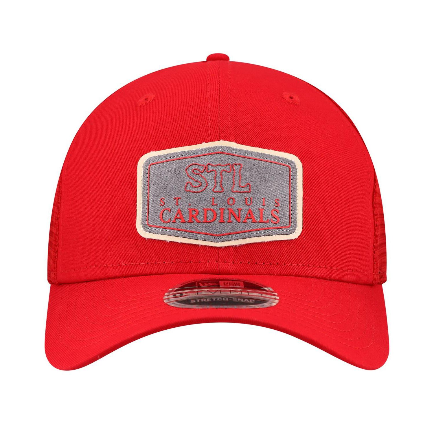 Men's Red St. Louis Cardinals Labeled 9SEVENTY Stretch-Snap Hat