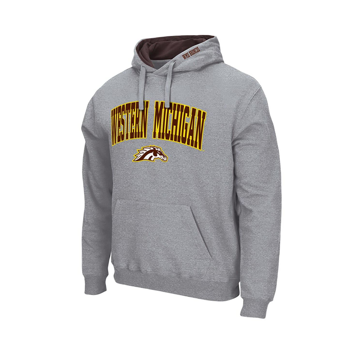 Men's Heather Gray Western Michigan Broncos Arch Logo 3.0 Pullover Hoodie