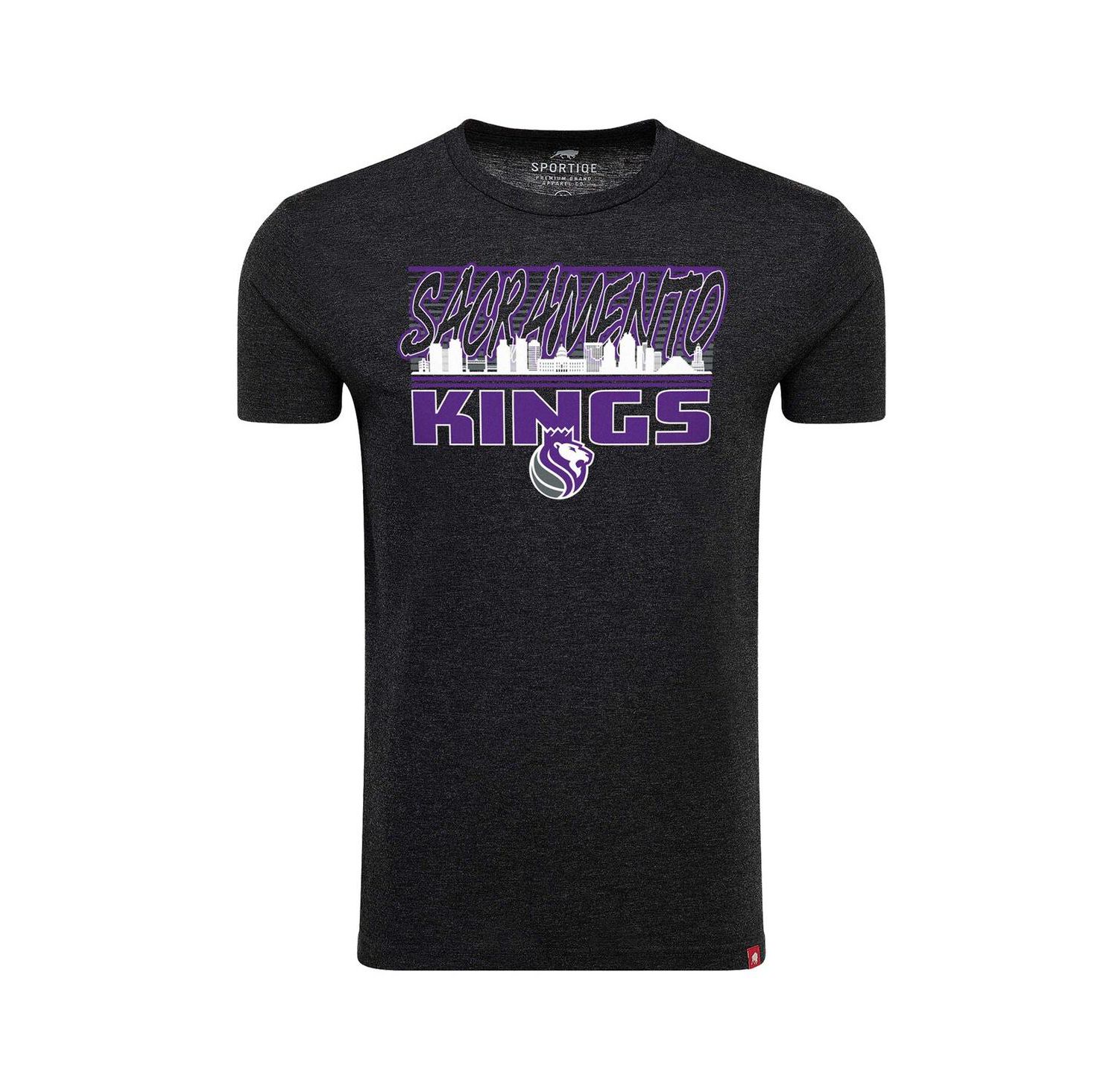 Men's and Women's Heather Black Sacramento Kings Comfy Super Soft Tri-Blend T-Shirt