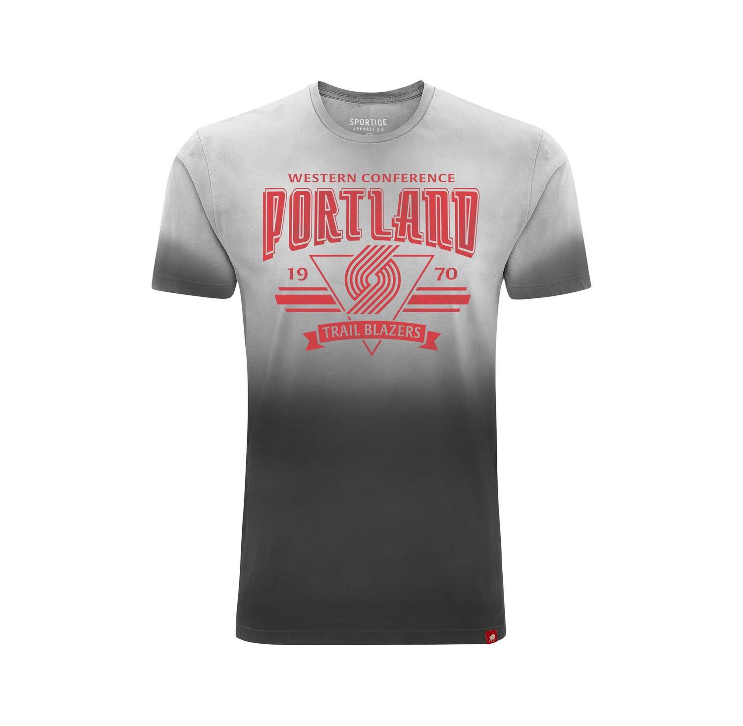 Men's and Women's Black Portland Trail Blazers Bingham Sun-Fade T-Shirt