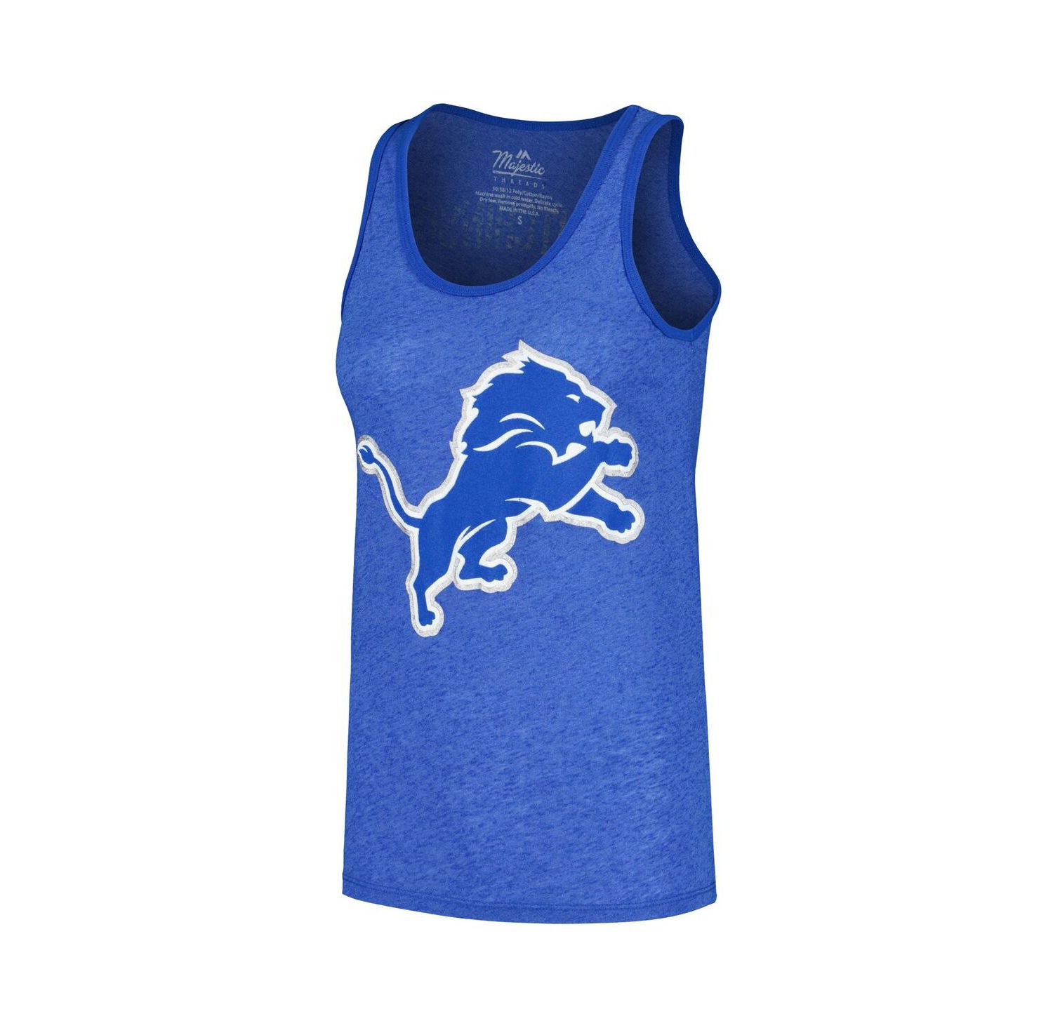 Women's Aidan Hutchinson Heather Blue Detroit Lions Name & Number Tri-Blend Tank Top