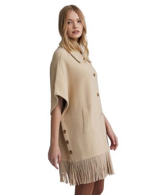 Women's Mink Eyelash Fringe Hem Cape