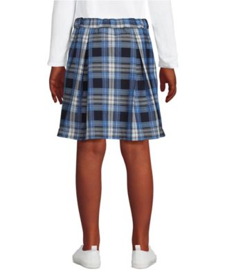 Big Girls School Uniform Plaid Skort Top of Knee
