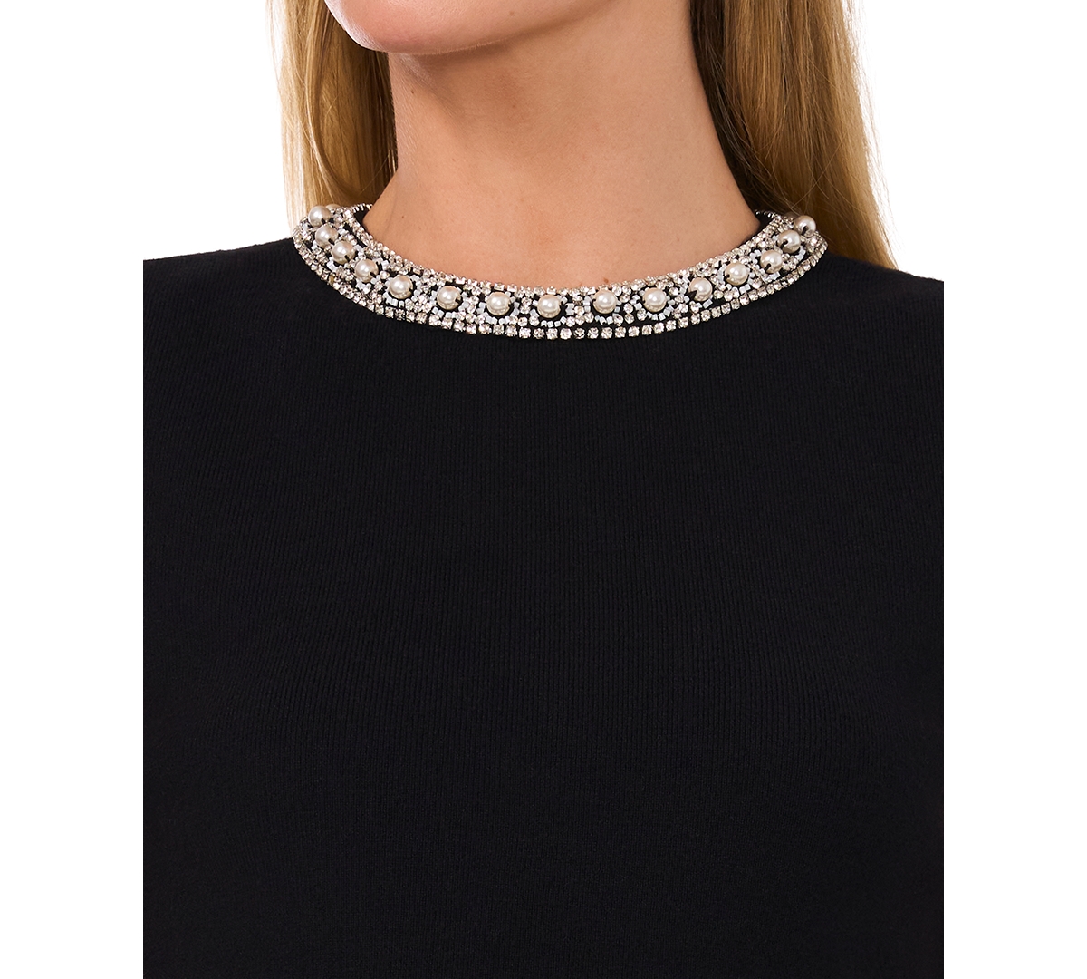 CeCe Women's Embellished Sleeveless Sweater