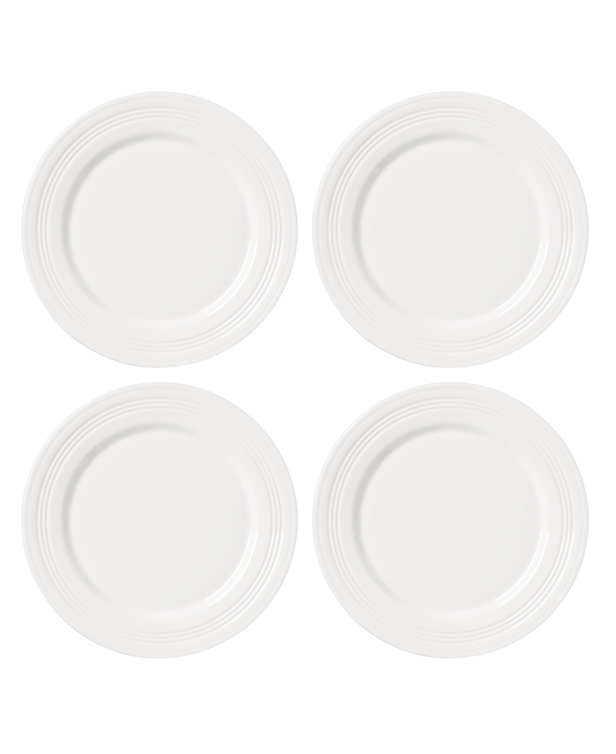 Tin Can Alley 4 Degree Dinner Plates, Set of 4 - White