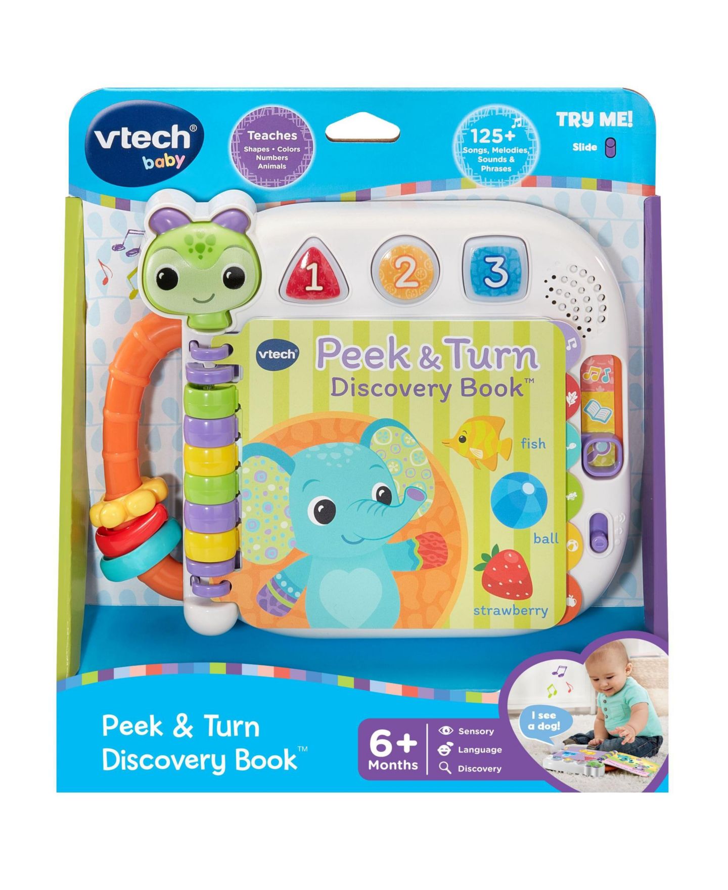 Детская игрушка VTech Baby Peek and Turn Discovery Book, цвет: Разноцветный — фото 4