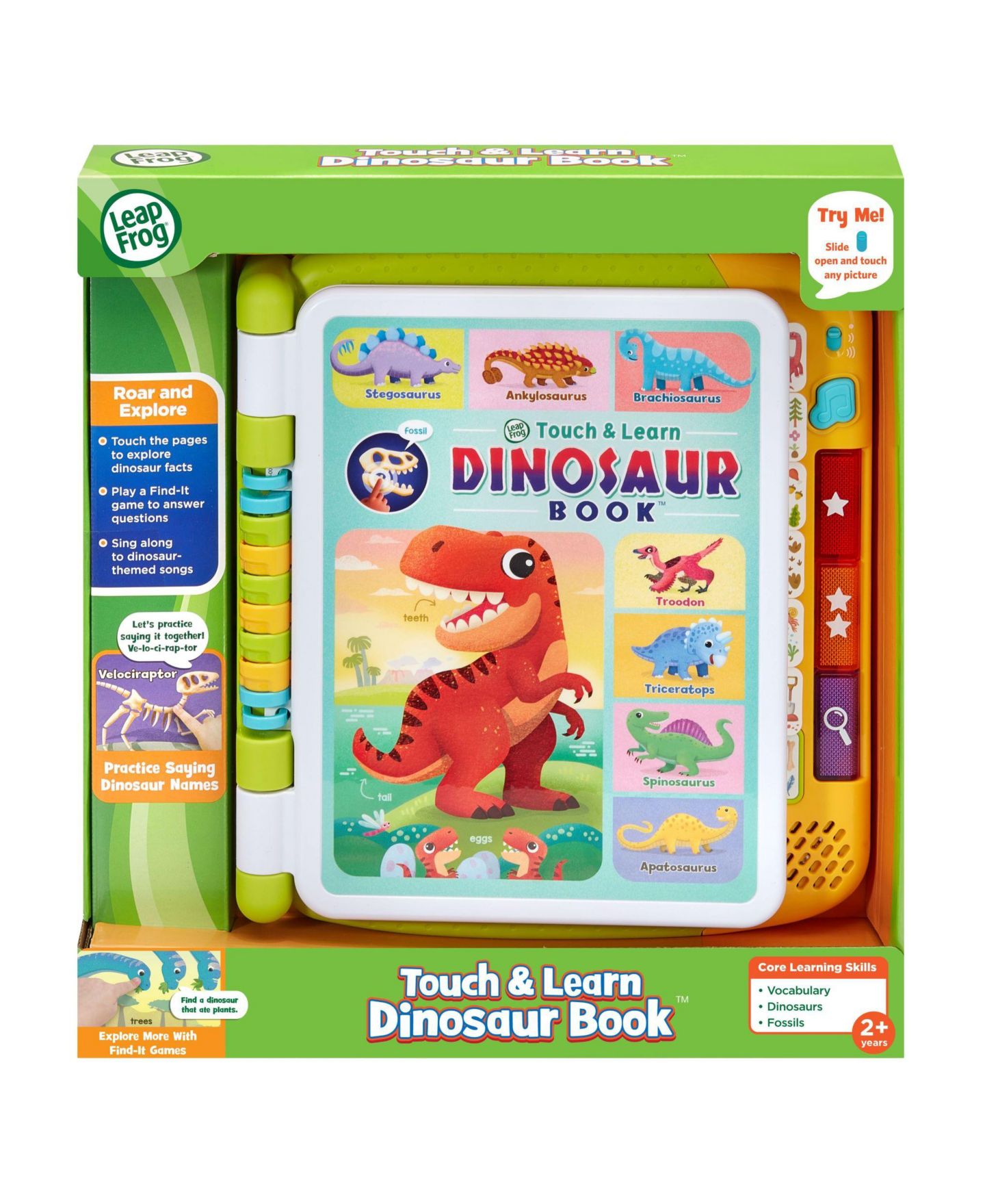 Детская игрушка Leapfrog Touch & Learn Dinosaur Book™ Find-It Game 1-Piece Interactive Book, Ages 2+, цвет: Разноцветный — фото 3