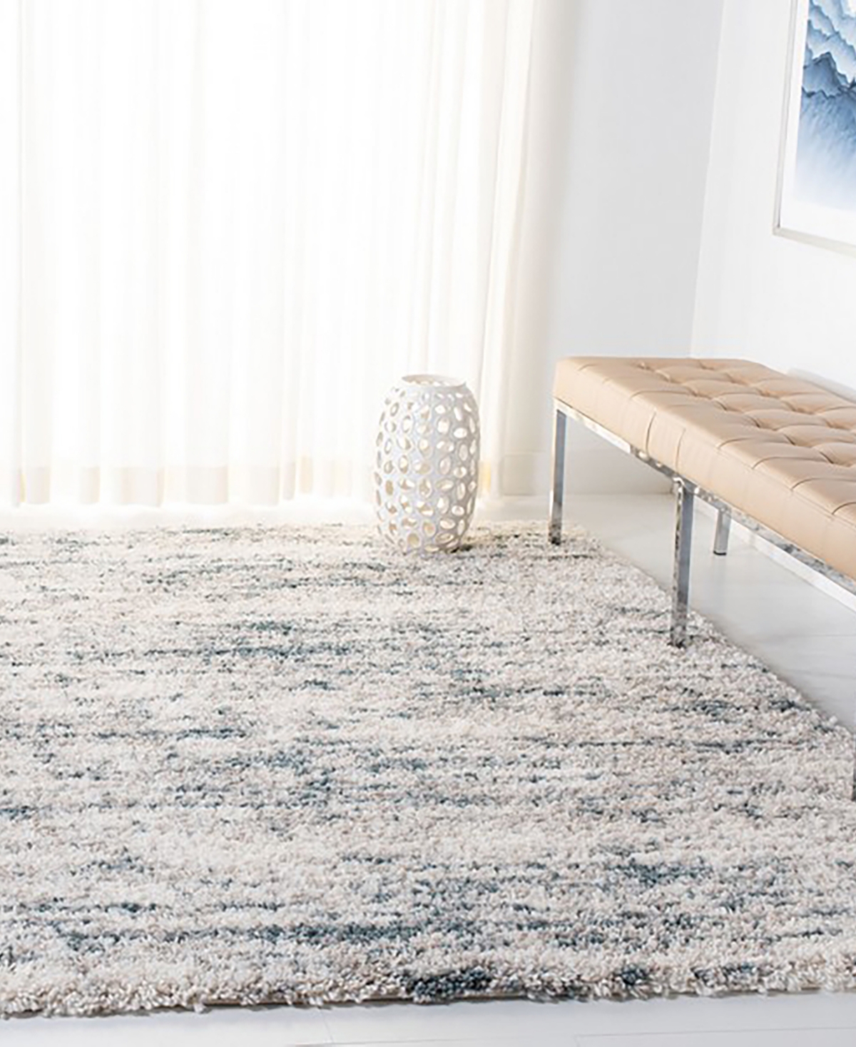 Safavieh Fontana Shag FNT873A 10'x14' Area Rug -Teal