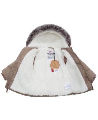 Baby Boys Sherpa Lined Puffer Jacket Winter Coat