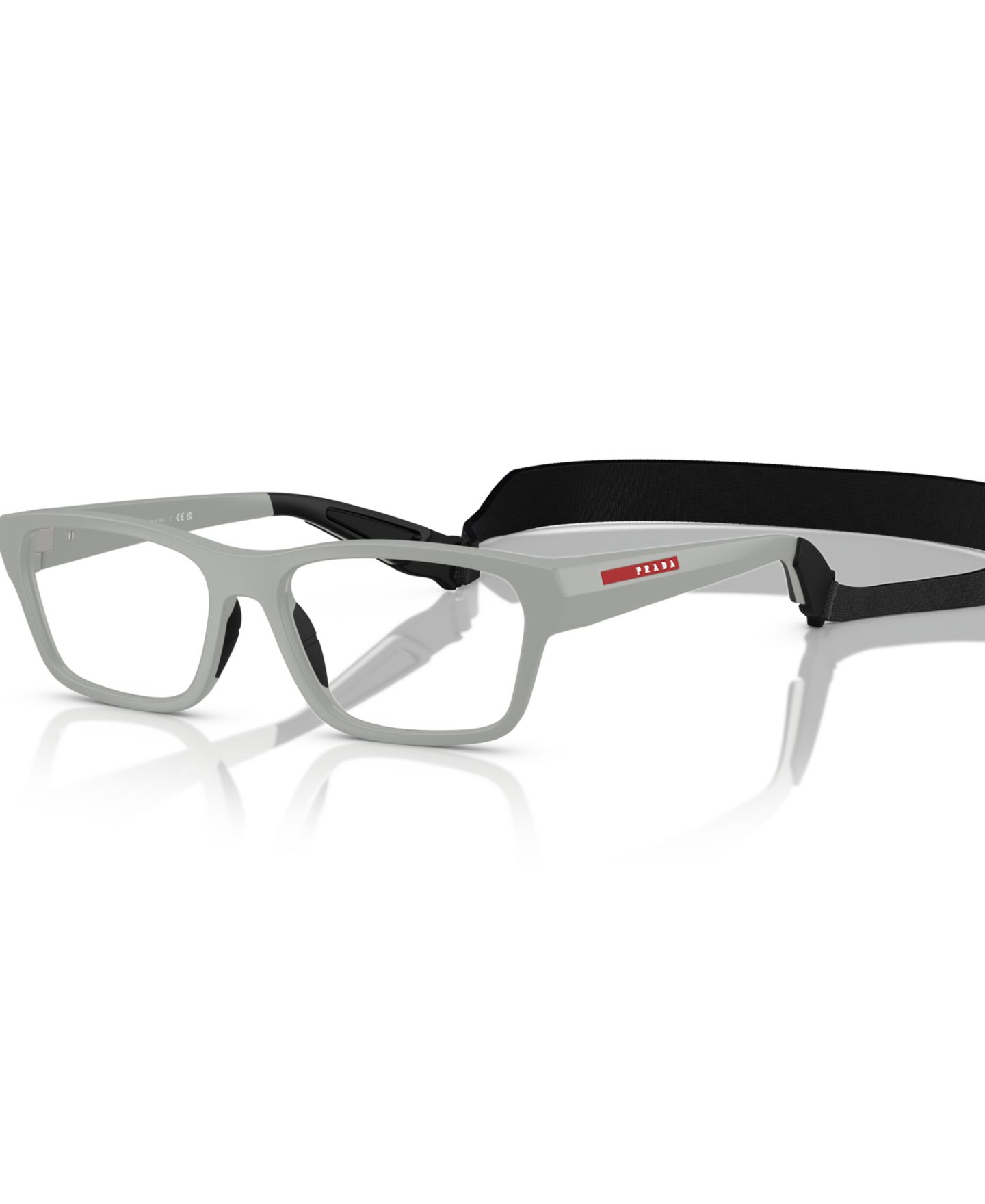 Мужские очки PRADA LINEA ROSSA Man Pillow Plastic PS 03RV Eyeglasses, цвет: Матовый чёрный — фото 12
