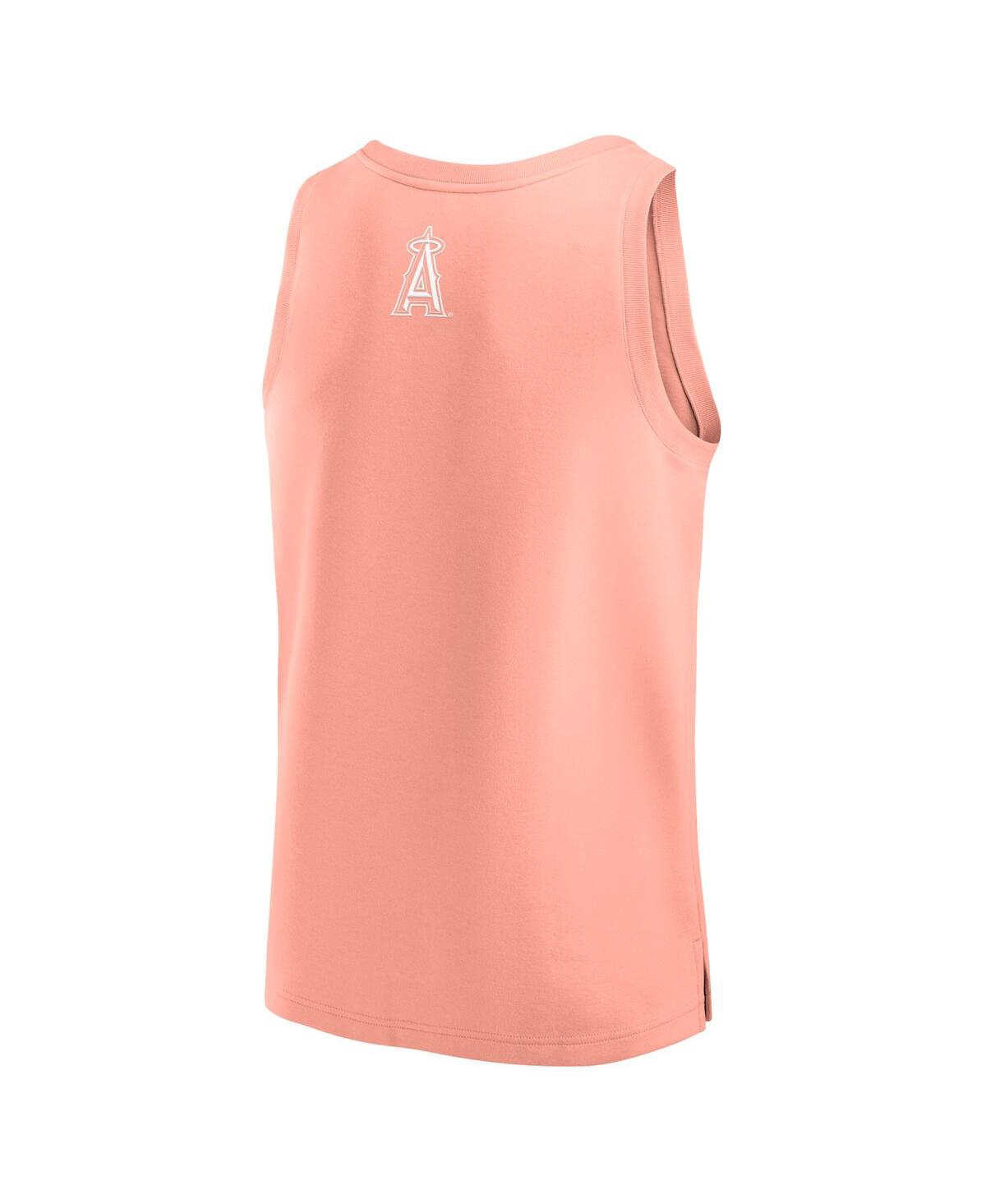Fanatics Men's Coral Los Angeles Angels Elements Tank Top In Coral