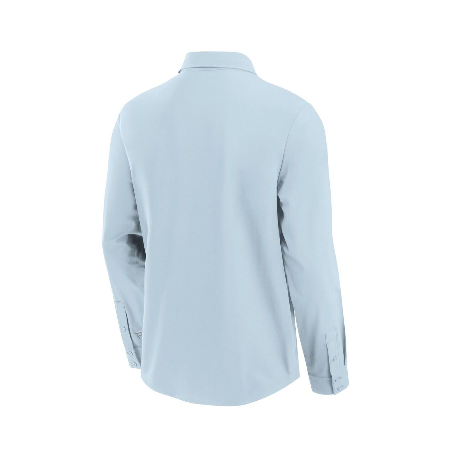 Мужская рубашка Fanatics Light Blue Milwaukee Brewers Front Office Long Sleeve Button-Up — фото 2