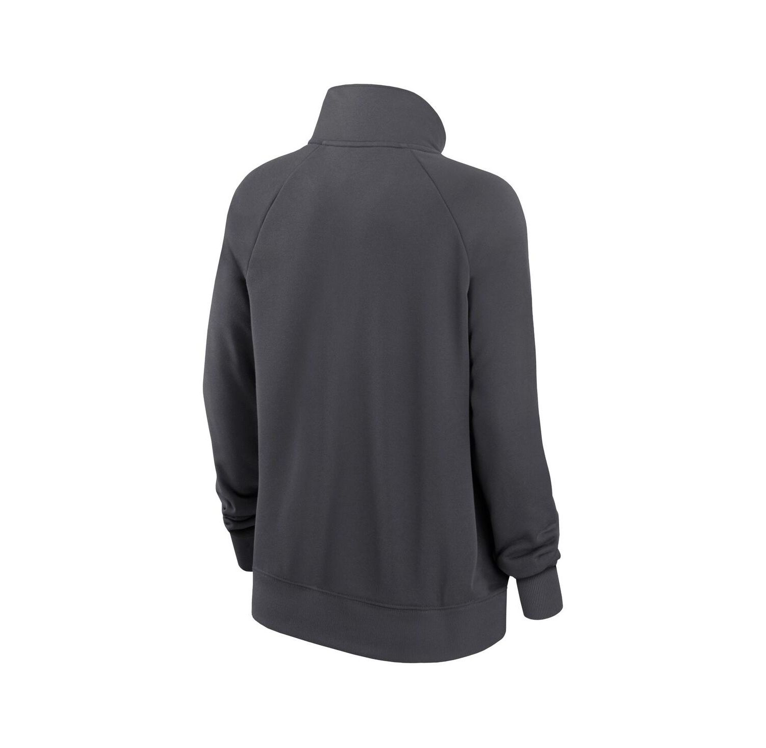 Women's Charcoal New Orleans Saints Premium Raglan Performance Half-Zip Sweatshirt