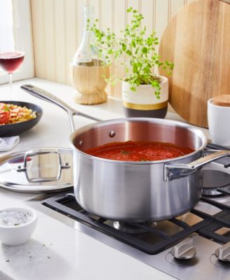 Essential 5 Stainless Steel 4 Qt. 2-Piece Saucepan with Lid