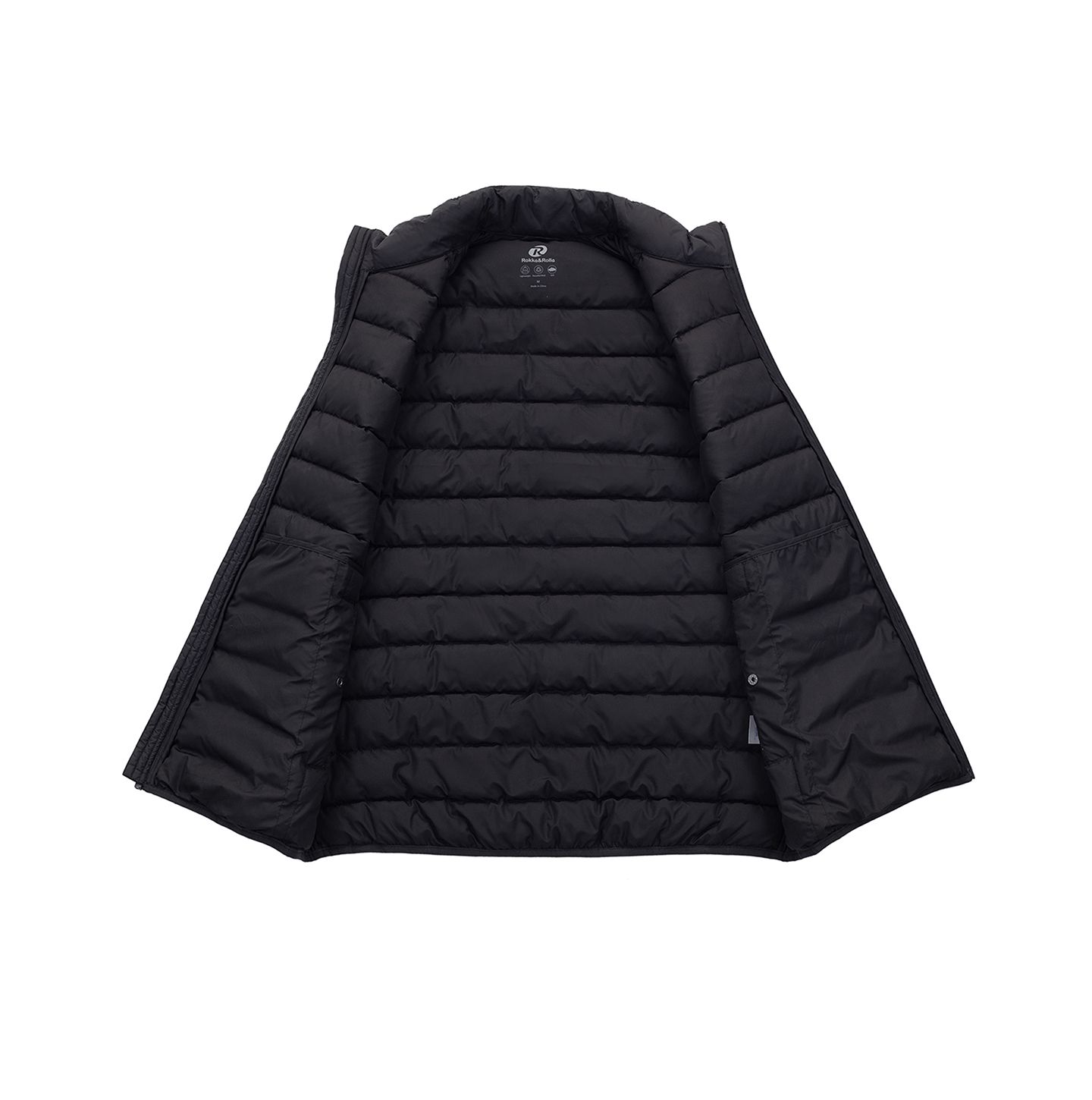 Мужской жилет Rokka&Rolla Lightweight Puffer, цвет: Чёрный — фото 9