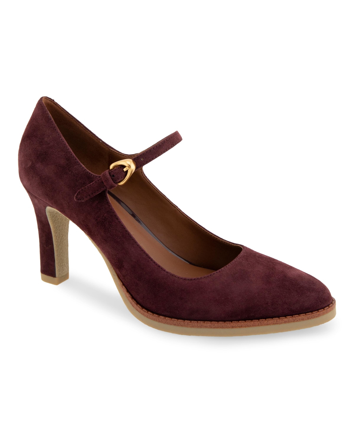 AEROSOLES WOMEN'S LOIS ORNAMENTED STRAP PUMPS 