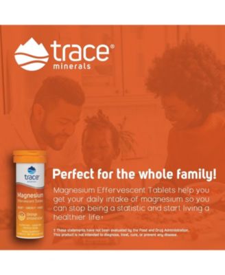 | Magnesium Effervescent Tablets| No Allergies |  Non-GMO, Gluten Free, Sugar-Free, Third Party Tested | Orange | 8 Tubes Contain 10 Tablets Each