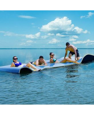 12 x 6 Feet 3 Layer Floating Water Pad-Blue