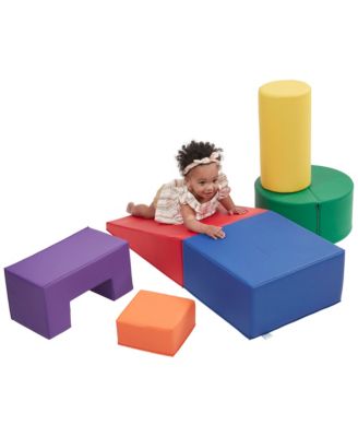 SoftZone Crawl and Climb Playtime Playset, Earthtone, 6-Piece