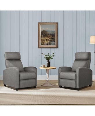 Modern Adjustable Single Fabric Recliner Sofa with Pocket Springs Living Room Bedroom Home Theater