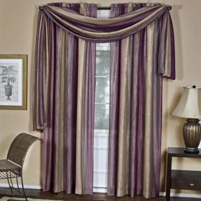 Royal Ombre Crushed Semi Sheer Single Window Scarf Valance Treatment