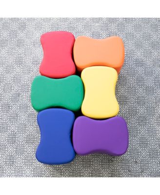 SoftZone Toddler Modular Stool Set, Earthtone, 6-Piece