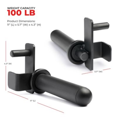 Adjustable Weight Plate Storage Rack Attachment Accessory– Fits 1” and 2” Inch Olympic Style Weight Plates