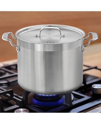 Stainless Steel Cookware Stockpot - 14 Quart, Heavy Duty Induction Pot, Soup Pot With Stainless Steel Lid