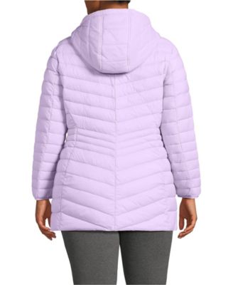 Plus Size Wanderweight Packable Down Hooded Long Jacket