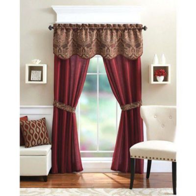 5 Piece Sheer Curtain & Valance Set
