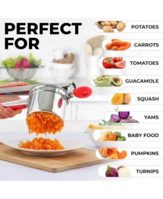 Heavy Duty Potato Masher and Ricer, Stainless Steel, 15oz, Large