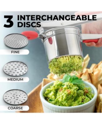 Potato Ricer with 3 Interchangeable Discs