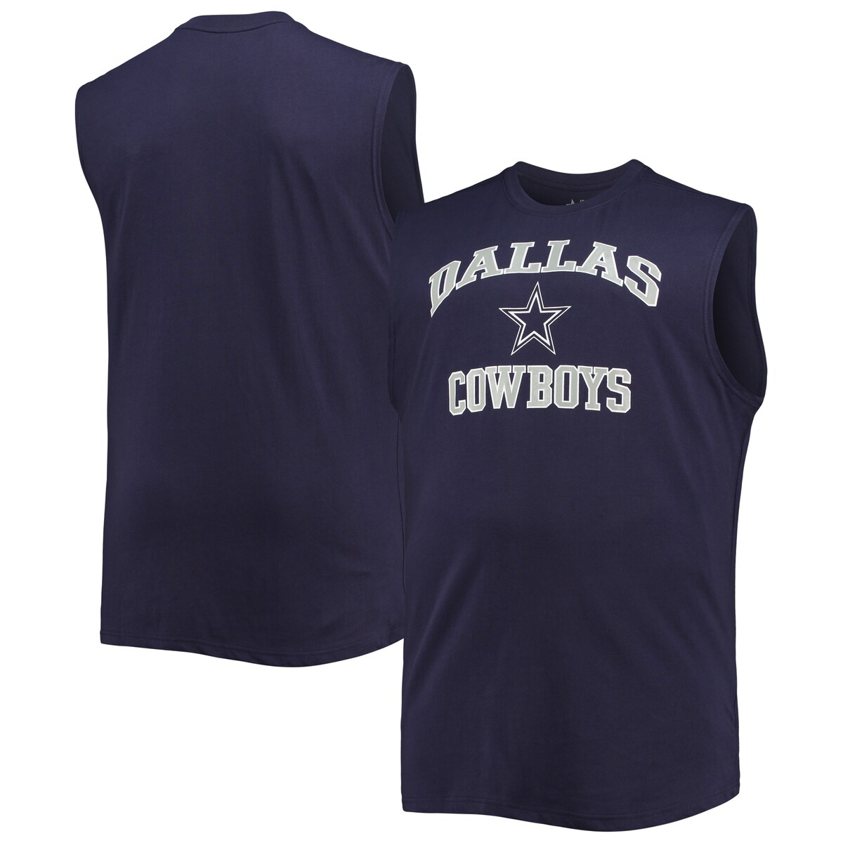 Men's Navy Dallas Cowboys Big Tall Muscle Tank Top - Navy
