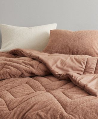 Kyla Double Diamond Quilted Teddy 3-Pc. Comforter Set, Full/Queen