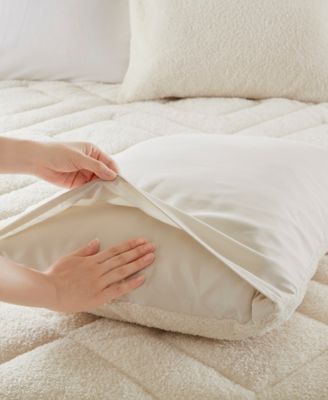 Kyla Double Diamond Quilted Teddy 3-Pc. Comforter Set, King/California King